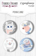 FDSC-282 Скрапфишки набор 4шт "Huge Winter - Animals"
