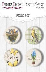FDSC-307 Скрапфишки набор 4шт "Botany Spring"